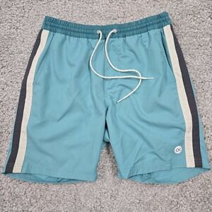 Outerknown Mens Nomadic Volley Swim Trunks Blue Drawstring Size S Coastal Casual